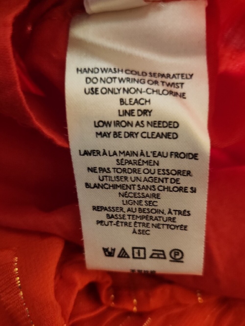 Anthropologie Red Tiered Ruffle Midi Dress with Gold Accents Size Large - Picture 9 of 12